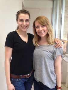Brenna McDermot and Erin Caine worked together on Campus Connections.