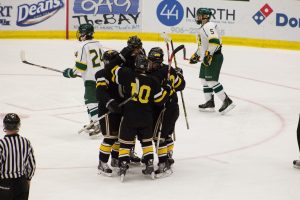 The hockey club went to Michigan to play Northern Michigan University twice on Oct. 25 and 26 where they lost the first game 5-2 and won the second game 7-3. 
