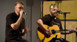 Cullen Sampson shows his impressive rap and acoustic skills Thursday night performing songs such as, “Playing with Fire,” “Black Sheep” and “Flashlight.”