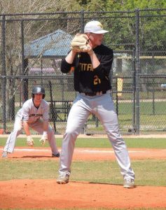 Sophomore Colan Treml throws a complete game shutout against Bowdoin College.