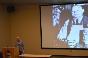 Lee Reiherzer presents to UWO about the history of beer in Winnebago County.