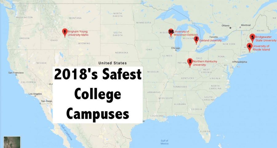 National Council for Home Safety & Security names UW Oshkosh as the 38 safest campus in the nation, and safest in the state. Here are the top five safest universities in the nation in comparison to UWO. Statistics were based off of student enrollments, violent crime on campuses and property crime on campuses.