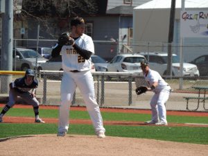 Senior pitcher Jesse Sustachek threw nine innings while surrendering 14 hits, two earned runs, one walk and six strikeouts.
