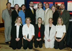 The UW Oshkosh team at nationals in 2003 with then-adviser James Tsao, far left.