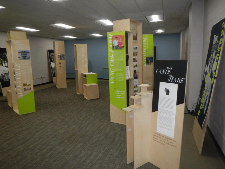 Pictured is part of the exhibit featured in UWO Polk Library.
