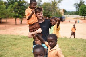 UW Oshkosh journalism radio/TV/film and public relations student Ryan Taylor gets to know the local kids while studying abroad.