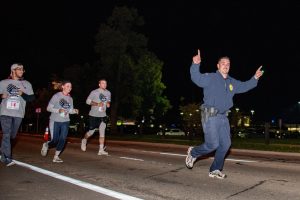 UPD Lieutenant Trent Martin participates in the 5K. 