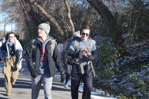 Photo of two Oshkosh Cadets at the beginning of the ruck