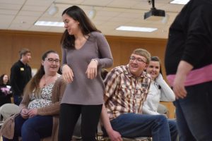 Students enjoy a Winter Carnival Week favorite, musical chairs