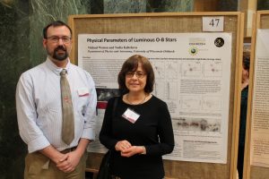 Michael Watson and Nadia Kaltcheva pose with their research.