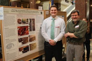 Michael Clark and his adviser, Dr. Eric Hiatt, pose with their research.