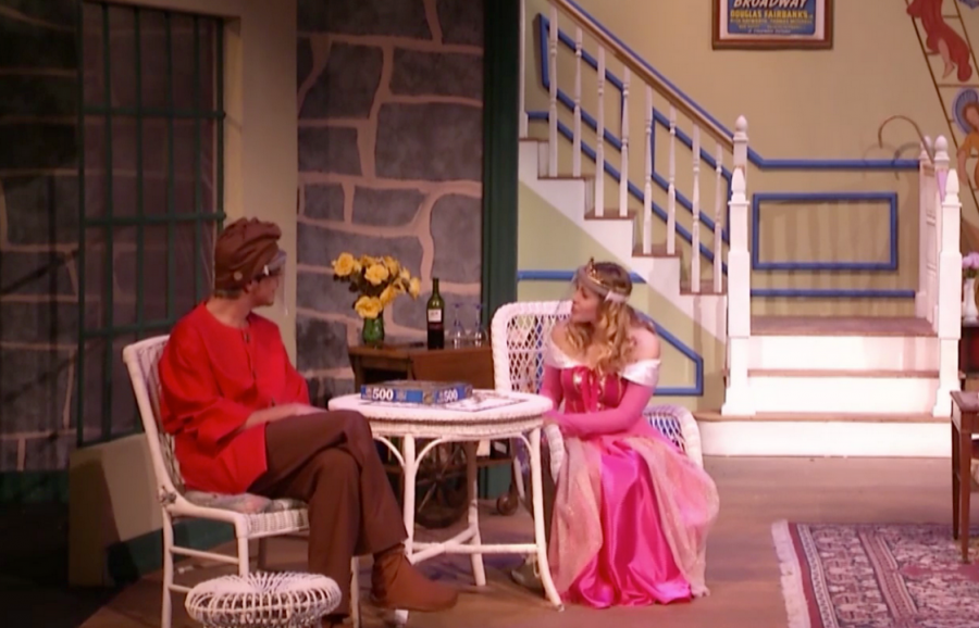 A scene from Vanya and Masha and Sonia and Spike, which is airing on the theatre departments YouTube channel.