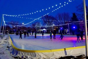 Courtesy of Michael J. Cooney | The Roe Park ice rink, which opened mid-January in downtown Oshkosh by the YMCA, is open from 5 a.m. to 11 p.m. every day.