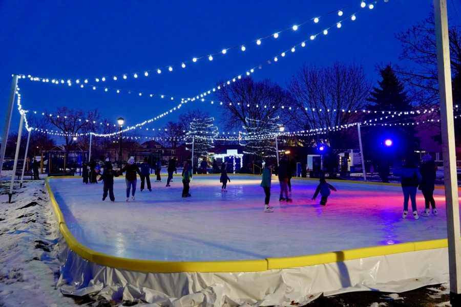Courtesy of Michael J. Cooney | The Roe Park ice rink, which opened mid-January in downtown Oshkosh by the YMCA, is open from 5 a.m. to 11 p.m. every day.