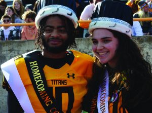 Brady Meyer / The Advance-Titan 
Jaylen Grant and Hannah Osborne were named royalty for the 100th anniversary of UWO’s Homecoming. 
