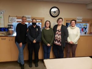 Courtesy of Kate Mann From left, Executive Director of the Day By Day Warming Shelter Molly Yatso Butz, Public Affairs and Crime Prevention Officer Kate Mann, Outreach
OPD helps the homeless
Specialist Maddie Conley, Operations Director Amanda Hammond and Program Director Denise Hol