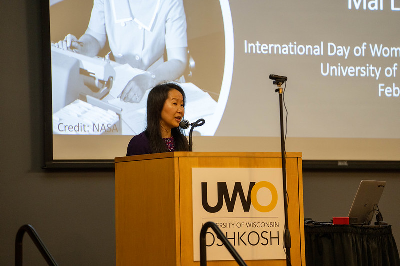 Courtesy of UWO Flickr
Mai Lee Chang speaking to UWO students for International Women and Girls in Science Day. Chang is a Ph.D. candidate in electrical and computer engineering at the University of Texas Austin. 
