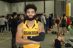 Kyra Slakes / Advance-Titan
Jaylen Grant broke his indoor 60-meter record with a time of 6.72. He is 0.04 seconds shy of the D-III record.