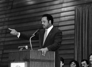 Jesse Jackson speaking at Kolf Sports Center