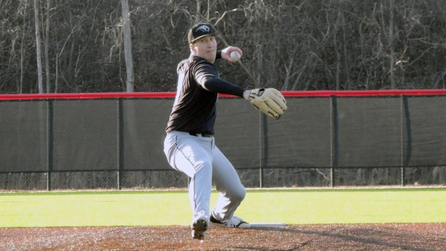 Courtesy of UWO athletics
Brinkman fanned 16 batters in UWO’s 5-4 win over MSOE in the second game of Sunday’s double header