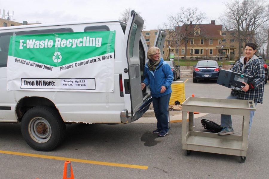 Photo courtesy of SEAC — E-waste can be recycled on March 29-30 outside the Campus Services Building.
