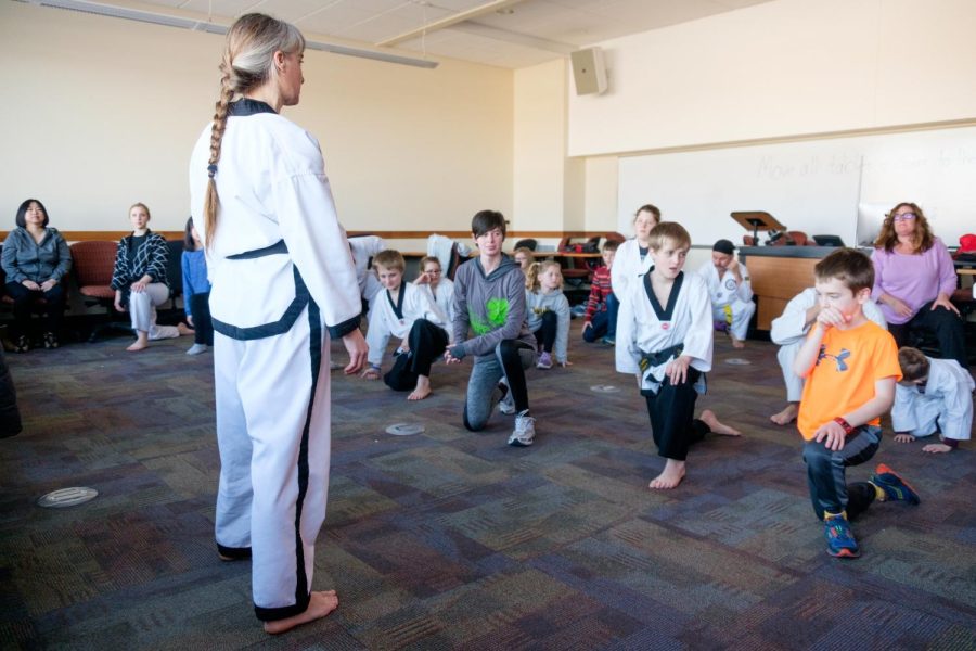 Courtesy of UWO Flickr
Senior Lecturer Shannon Davis-Foust instructs a Free School martial arts class in 2018. Various classes are available each year.