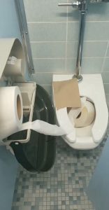Kylie Gapko / Advance-Titan
Leakage from students plugging toilets in Stewart Hall has been a big concern. This is leading to closed bathrooms and water problems.
