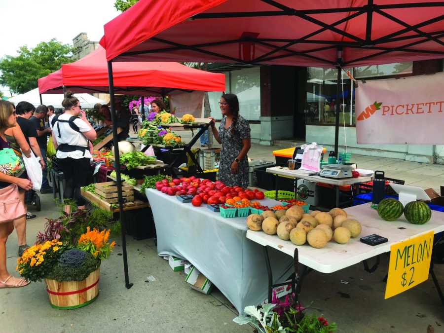 Kelly Hueckman / Advance-Titan  — The farmers market takes place every Saturday downtown.
