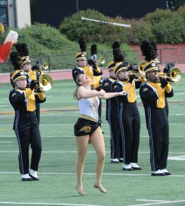 Photo: Kayla Curtis / The Advance-Titan — The Titan Thunder Marching Band made its debut during the Saturday football game.