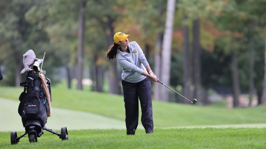 Photo courtesy: UWO Athletics-- Ava Downie shot a combined 258 over three days for a Top 25 finish at the WIAC Championships 