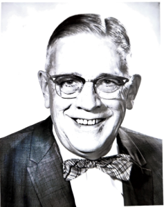 Photo courtesy: UWO Archives-- Dr. Burton Karges was inducted
into the UWO Athletic Hall of Fame in 1972.
