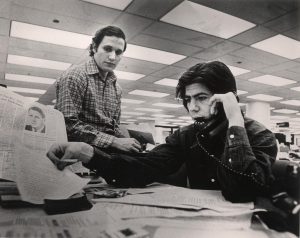 Getty Images-- 
From left, Bob Woodward and Carl Bernstein worked on stories together for the Washington Post. They broke the Watergate scandal, which led to the Washington Post
receiving the Pulitzer Prize for Public Service in 1973.