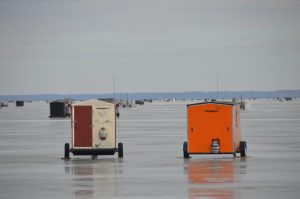 Advance-Titan File Photo / Ice shanties line the surface of Lake Winnebago in Feburary of last year. This is the 91st year of the tradition.