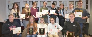 Advance-Titan Photo - The Advance-Titan took home 17 awards at the 2022 Collegiate Better Newspaper Contest in Madison, including winning first place for
website design, breaking news reporting, feature writing and editorial writing. 