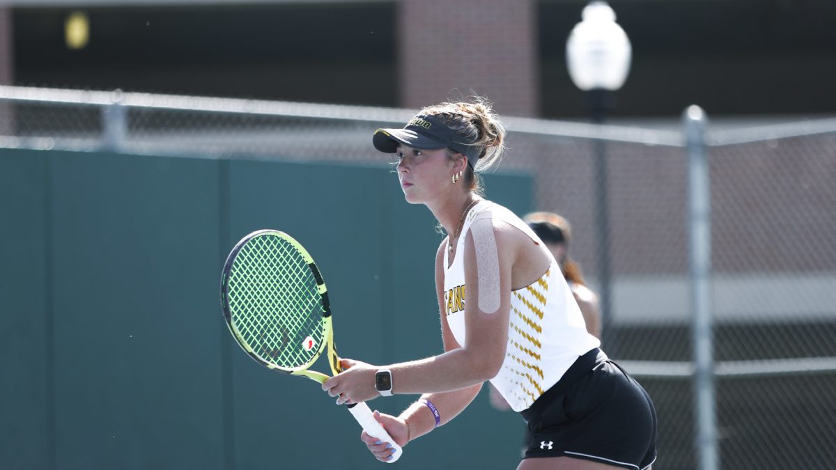 Courtesy of UWO Athletics -- UWOs Jameson Gregory blanked her opponent in the No. 4 singles 6-0, 6-0.