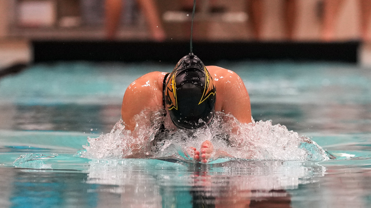 Courtesy+of+UWO+Athletics+--+Francesca+Schiro+finished+her+200-yard+freestyle+in+second+place.