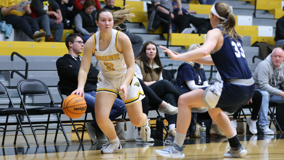 Courtesy of UWO Athletics -- Oshkoshs Bridget Froehlke scored 11 points and recorded four rebounds in the Titans victory over UW-Stout on Saturday night.