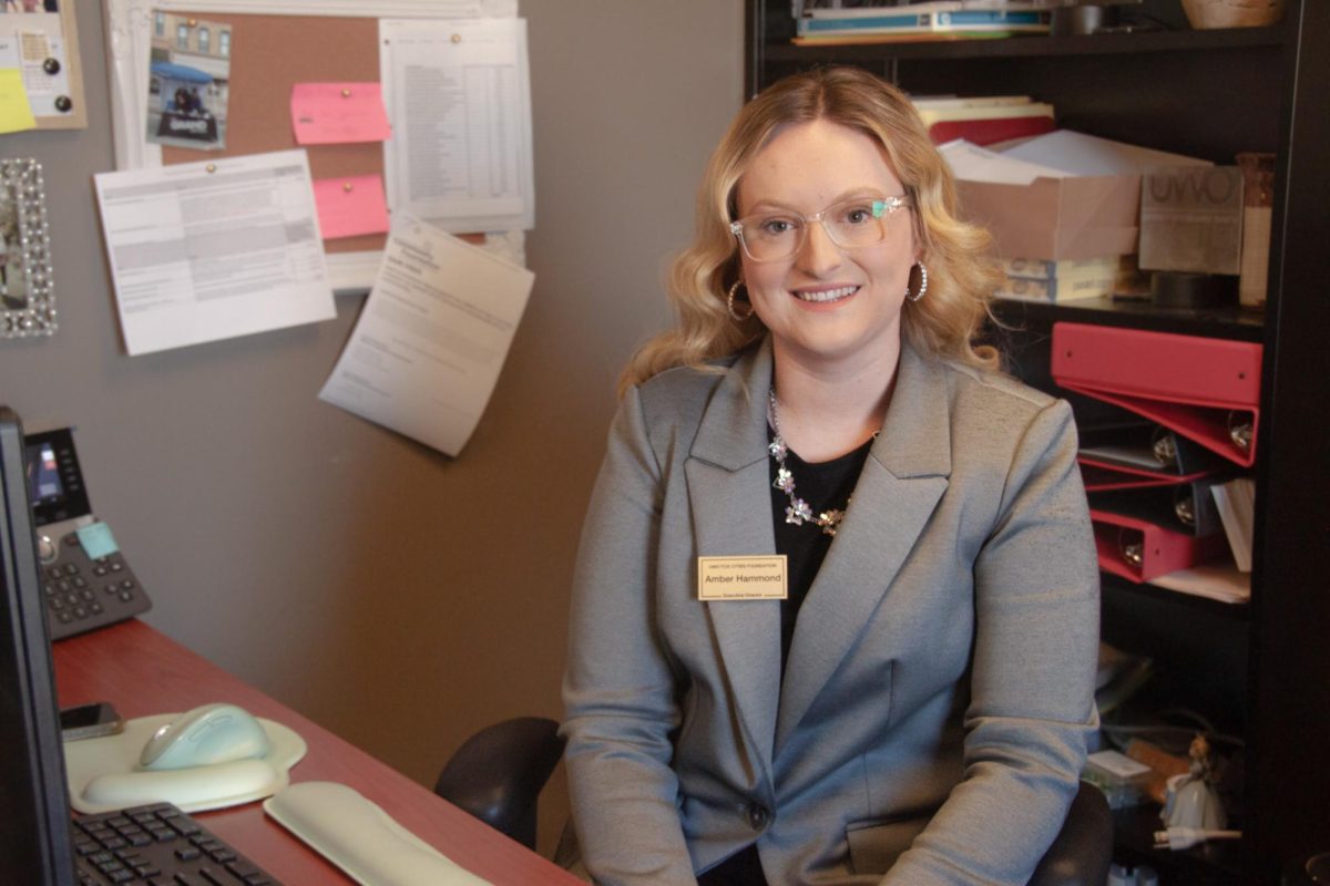 Jessica Duch / Advance-Titan
Amber Hammond sits in her office as the executive director at the UWO Fox Cities Foundation.
She wasn’t sure if college was in her future. But, after graduating, she now helps raise money for
student scholarships.