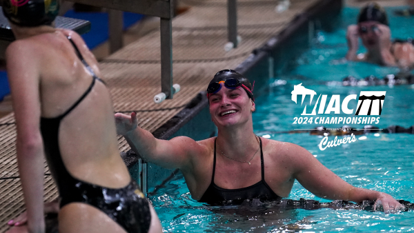 Courtesy of UWO Athletics -- UWOs Francesca Schiro was named the Kwik Trip Swimmer of the Meet after winning two events and setting six program records.