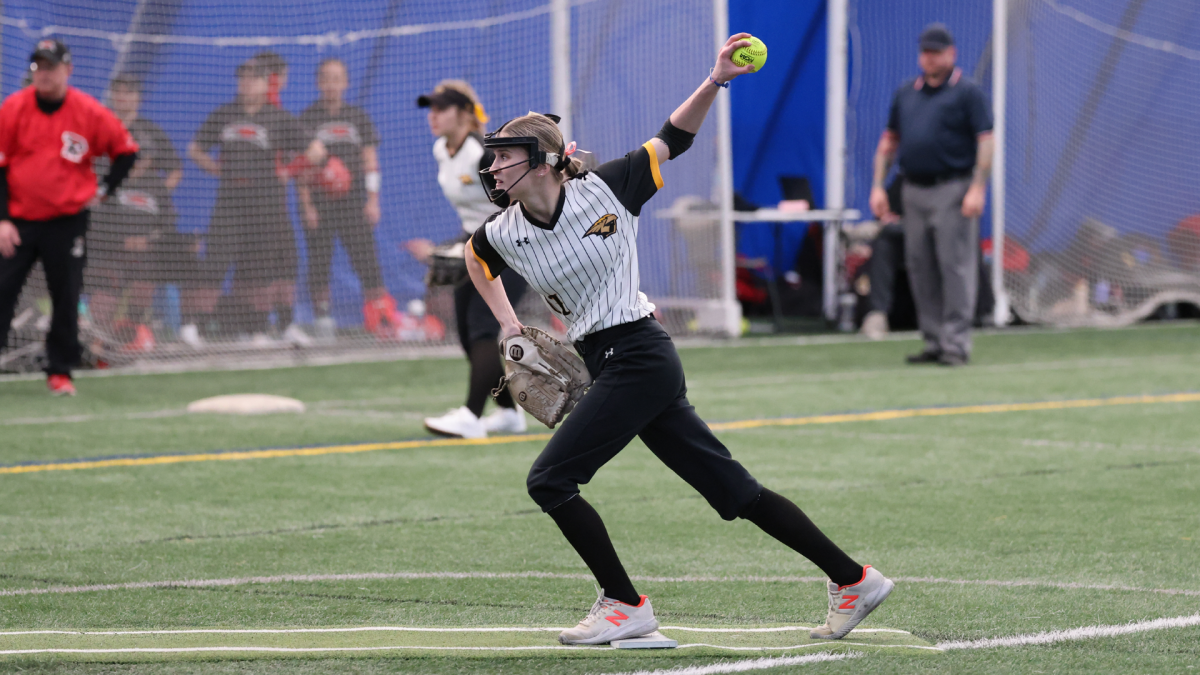 Courtesy+of+UWO+Athletics%0APitcher+Mia+Crotty+winds+up+for+a+pitch+during+the+Titans+8-0+victory+over+Ripon+College.+Crotty+threw+four+no-hit+innings+while+only+walking+one+batter.