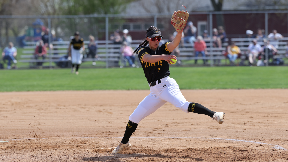 Courtesy of UWO Athletics -- UWOs Abby Freismuth struck out three batters in her complete game win over the Blue Devils on Saturday.