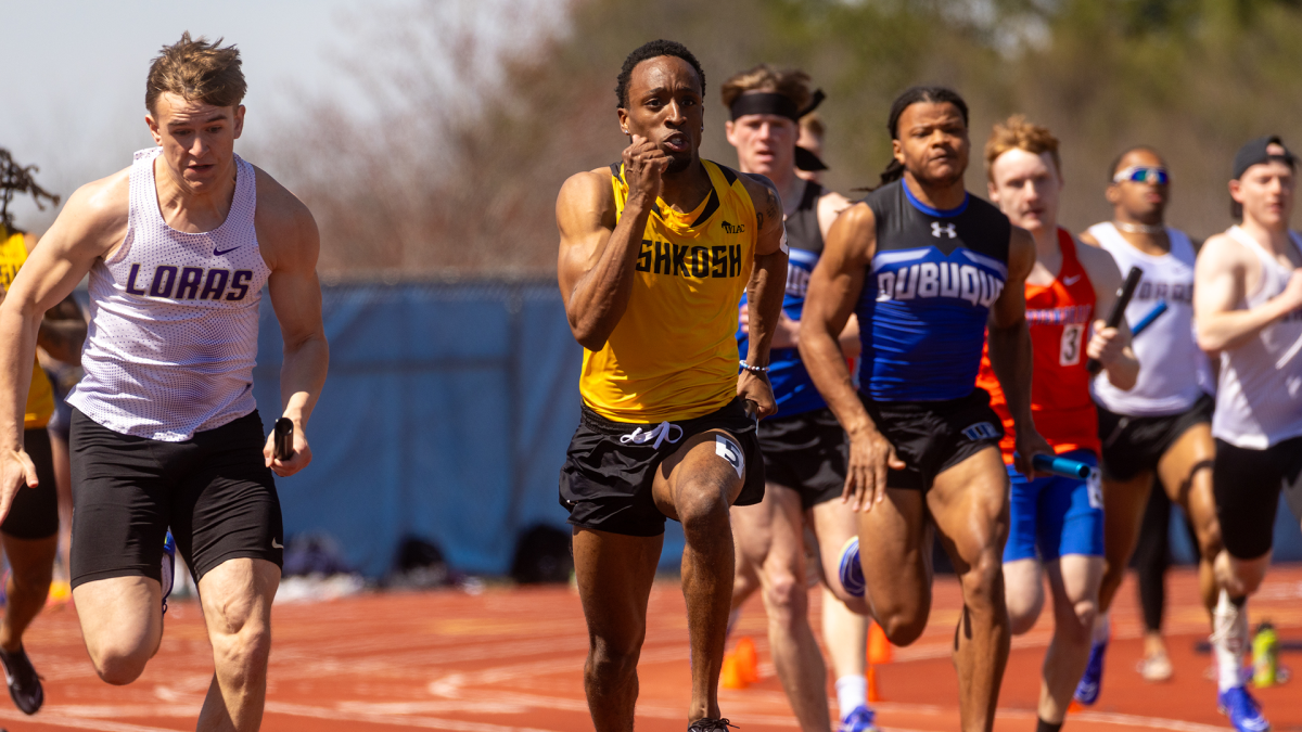 Courtesy of UWO Athletics
Ray Talbert runs during the Viking Invitational, which took place April 19 and 20. Talbert won the
100-meter dash.