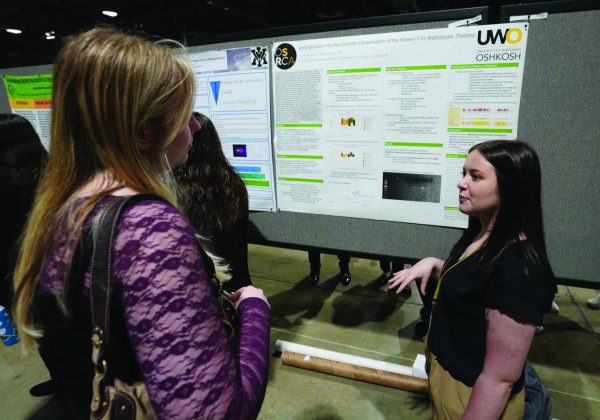 Willem Flaugher / Advance-Titan
Emma Smith presents her thesis project on molecular genetics at the NCUR convention.