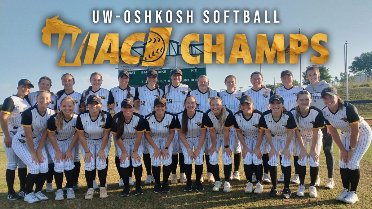Courtesy of UWO Athletics -- The UWO softball team claimed its fifth WIAC regular season title after sweeping UW-Eau Claire May 4.