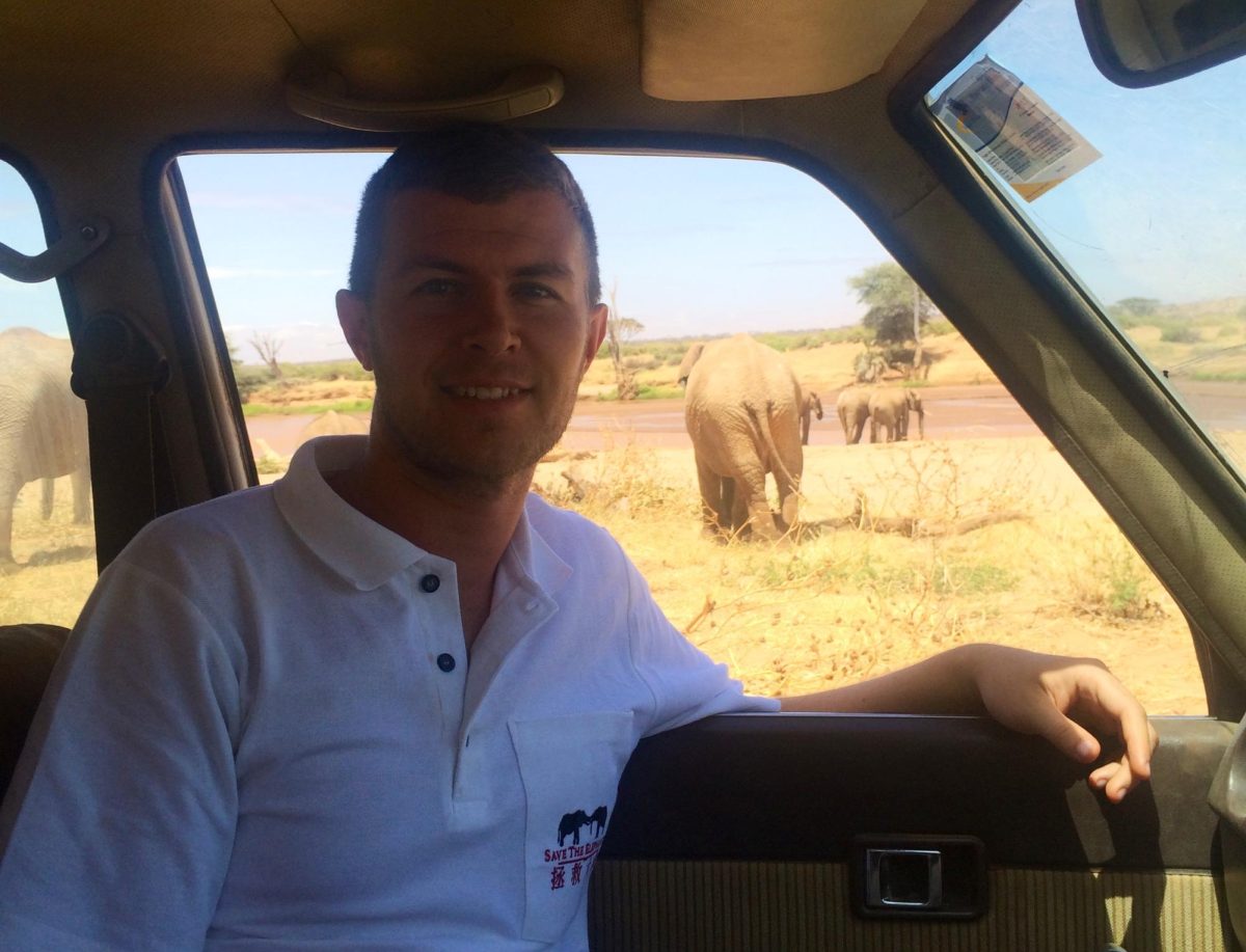 Bradley Spanbauer studies elephants in Tanzania in 2015. Since receiving his master’s degree, he has focused his attention on studying elephant populations.