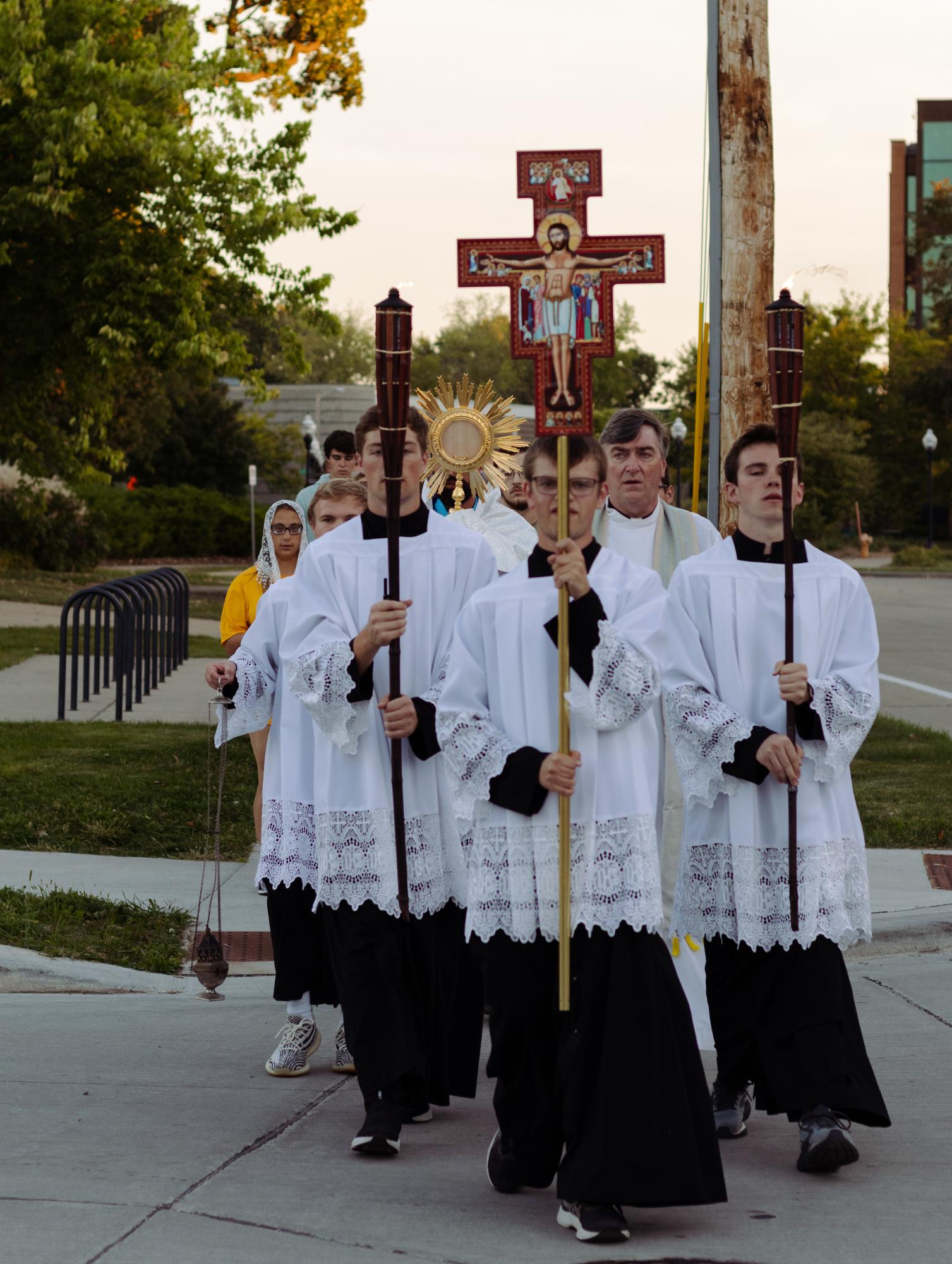 Titan Catholics holds bi-annual Eucharistic Procession