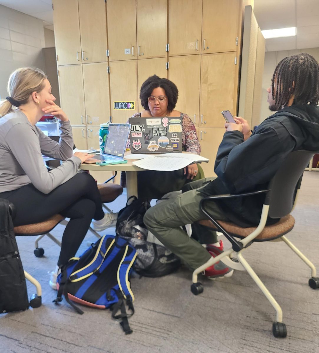 Students gather in The Hub, a new space in Reeve Union that offers a safe space for gaming, homework, conversation and relaxation for everyone.