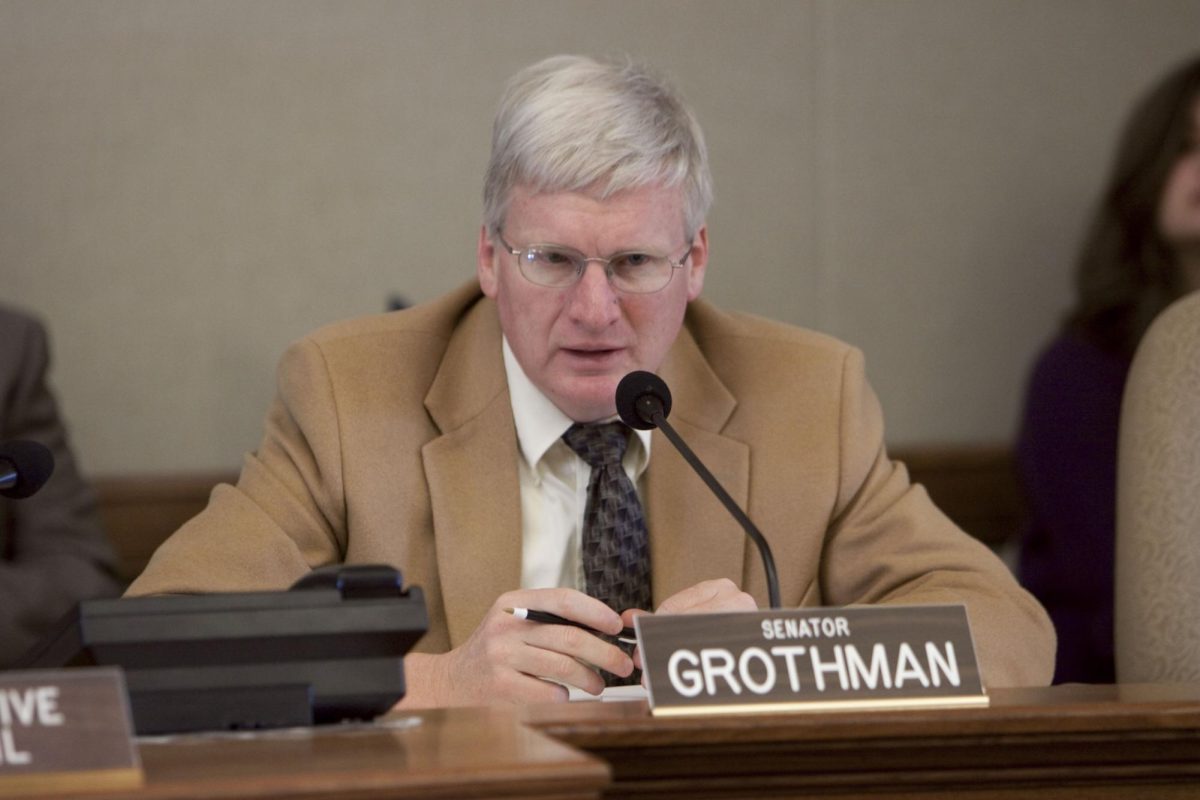 Glenn Grothman sits in a U.S Senate meeting.