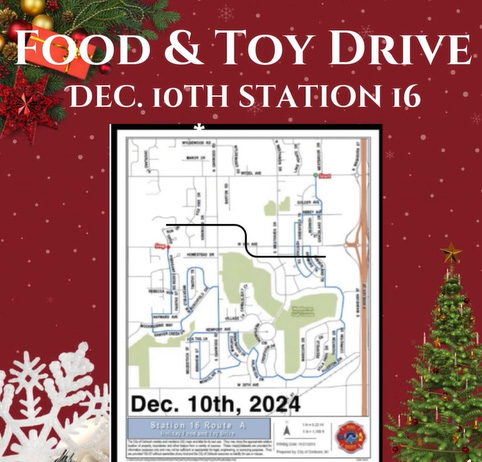 Courtesy of Oshkosh Fire Department -- The Oshkosh Fire Department Local 316 Food and Toy Drive started Dec. 2 and continues through Dec. 16.