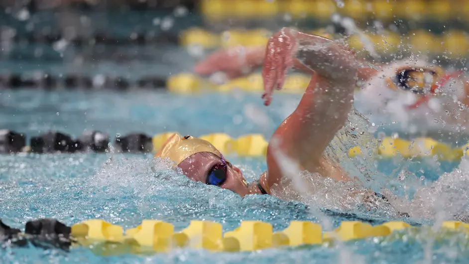 Courtesy of Steve Frommell / UWO Athletics -- Francesca Schiro won both the 200-yard individual medley and the 500-yard freestyle.